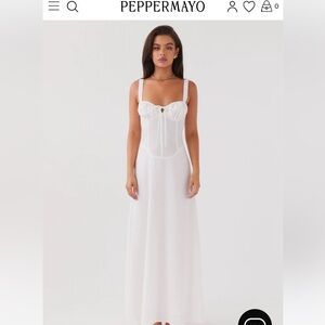 Peppermayo Exclusive - Lucie Linen Maxi Dress - White
